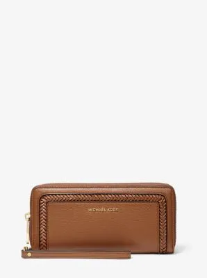 Lexington Large Pebbled Leather Continental Wristlet