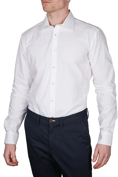 Long Sleeve 4 Way Stretch Shirt - Black | White