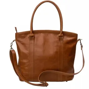 Mally Emma Leather Handbag | Toffee