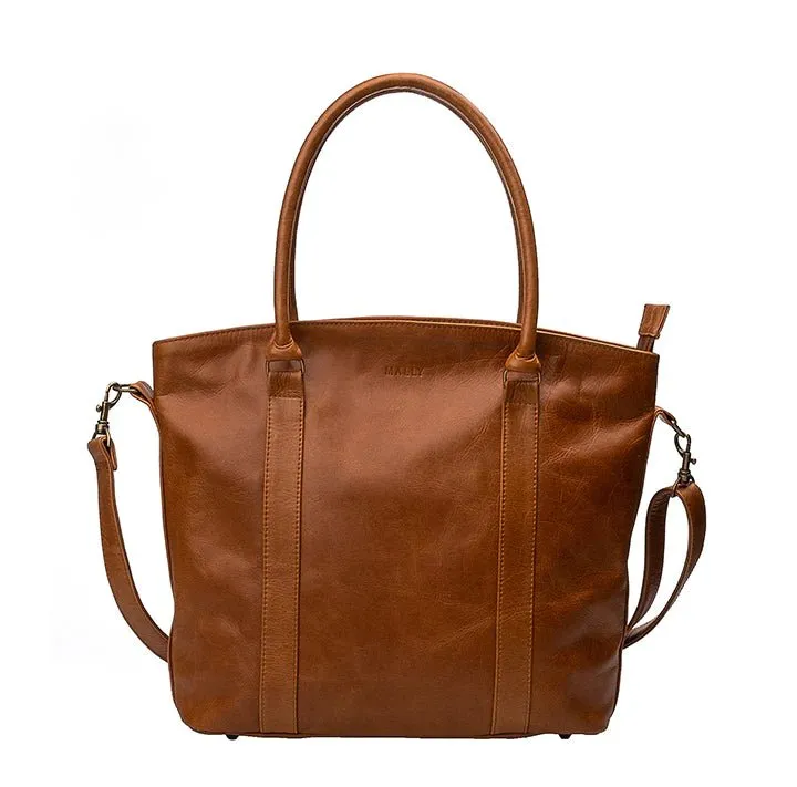 Mally Emma Leather Handbag | Toffee