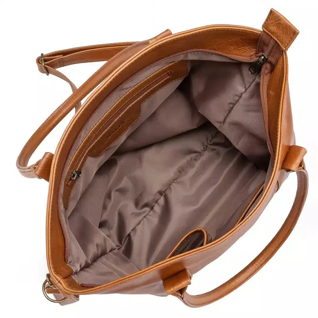 Mally Emma Leather Handbag | Toffee