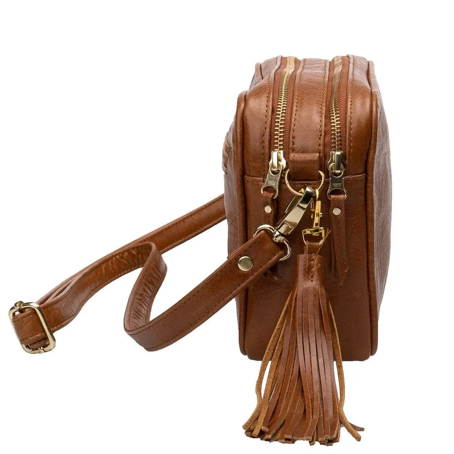 Mally Suzie Leather Sling Bag | Toffee