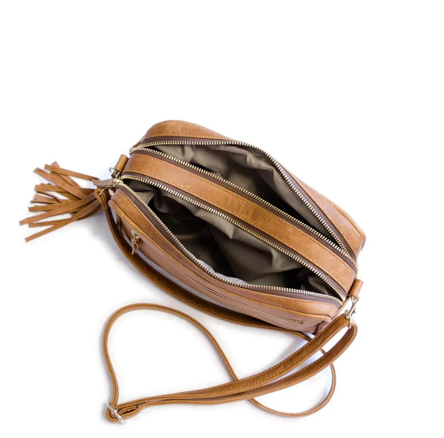 Mally Suzie Leather Sling Bag | Toffee