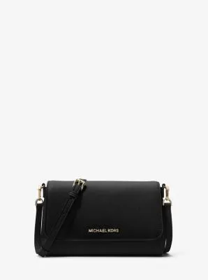 Medium Saffiano Leather Convertible Crossbody Bag