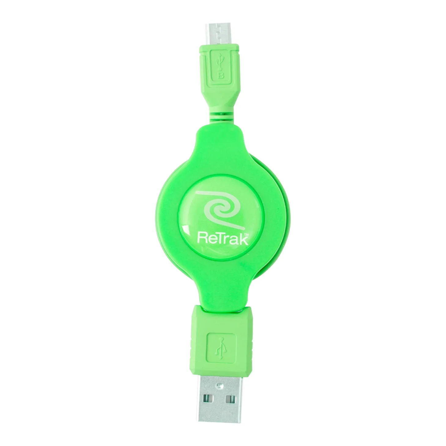 Micro USB Charger Cord | Retractable Micro USB Cable | Green