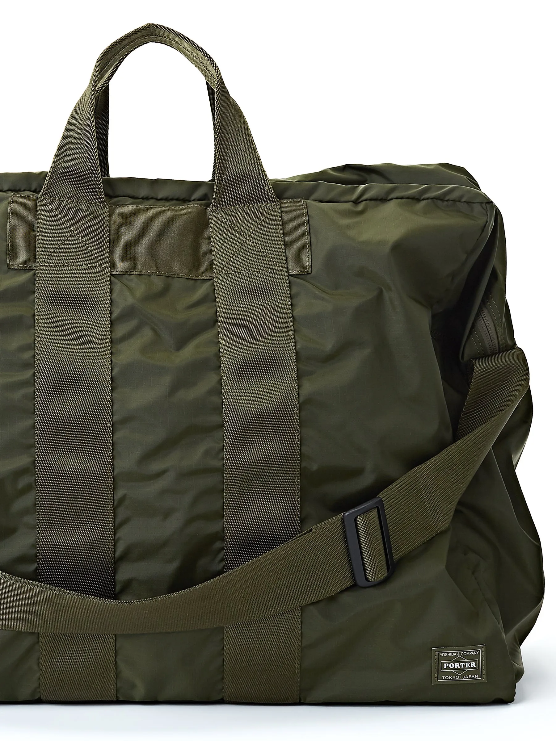 Porter-Yoshida & Co 2-way Flex Duffle Bag Olive