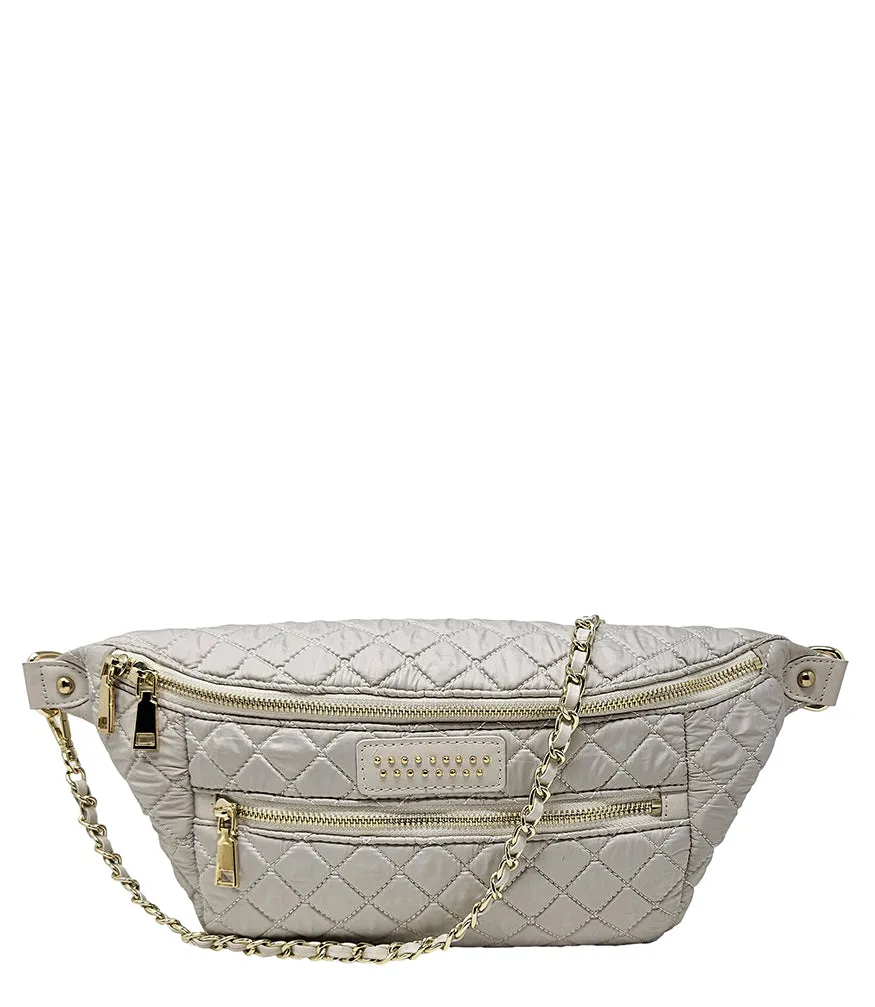 Quyenn Temy Ivory/Gold Sling Bag