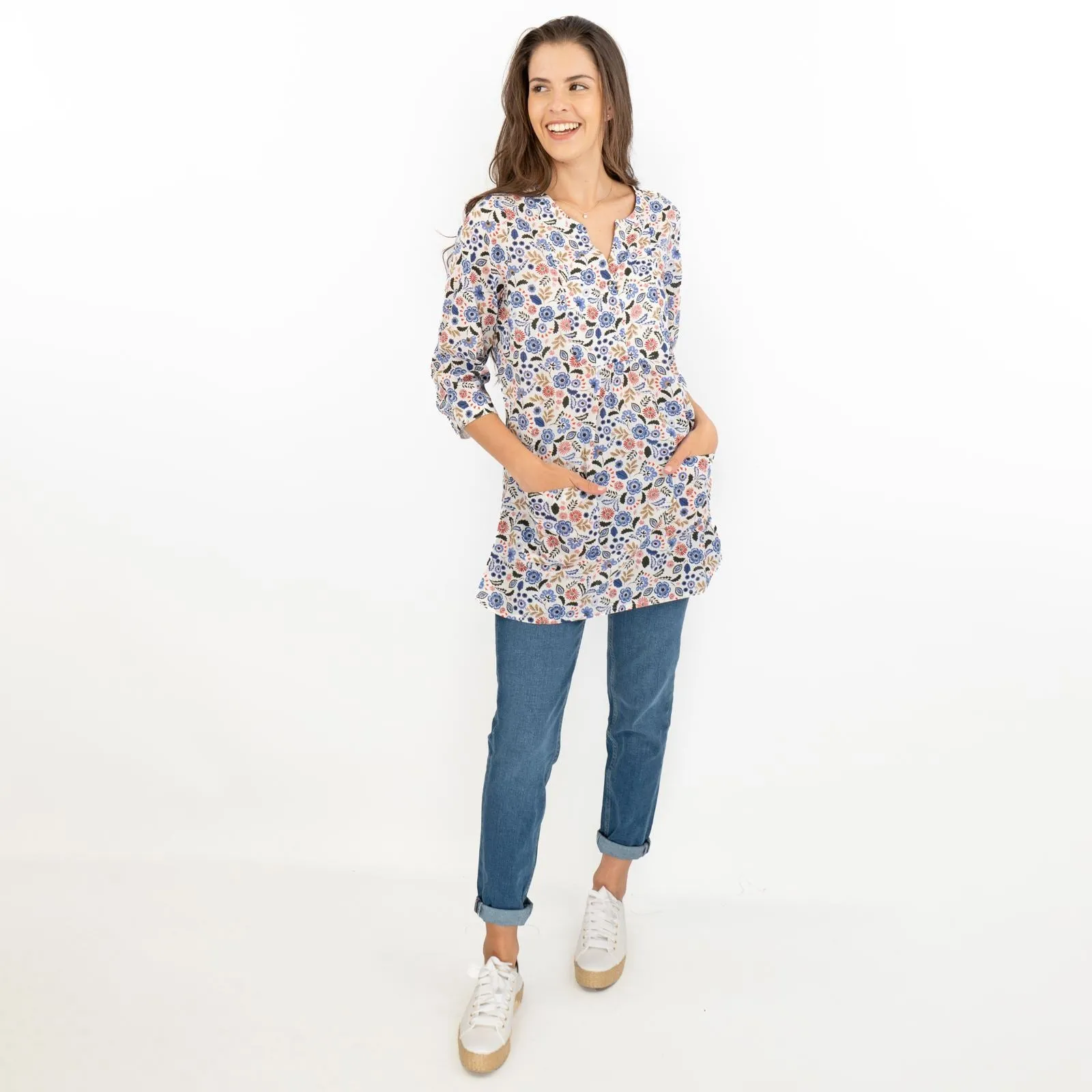 Seasalt Floral Womens Aventurier Cotton Tunic