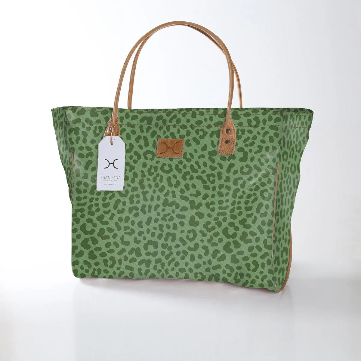 Thandana Laminated Fabric Medium Beach Bag