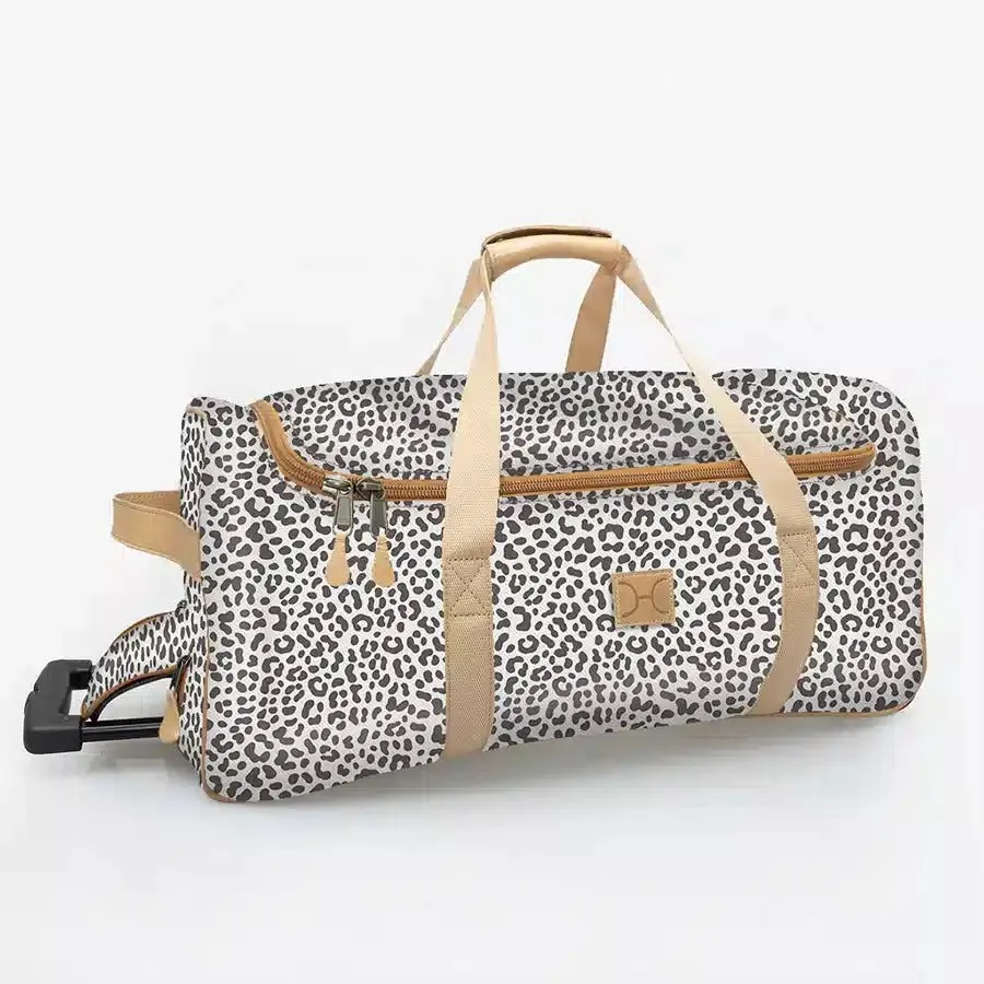 Thandana Laminated Fabric Wheeled Duffel Bag