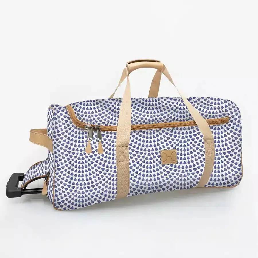 Thandana Laminated Fabric Wheeled Duffel Bag