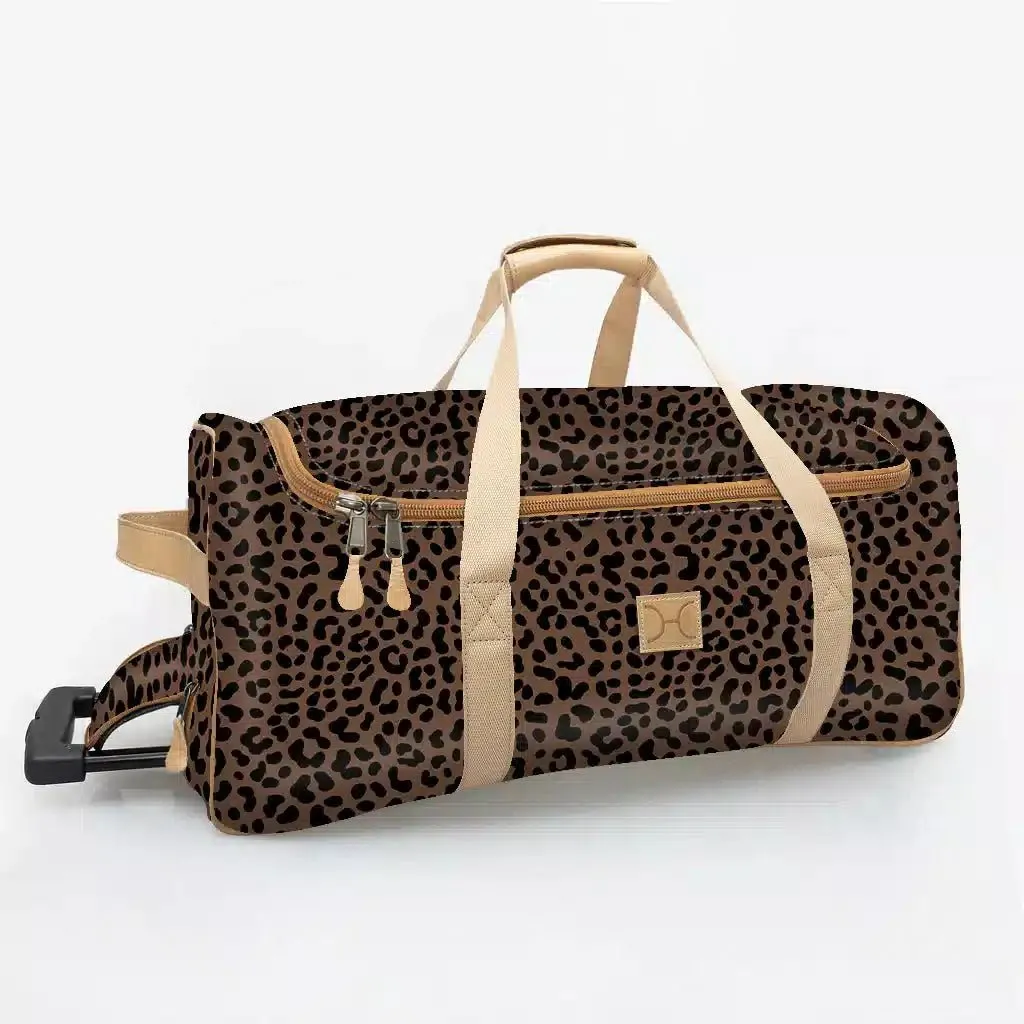 Thandana Laminated Fabric Wheeled Duffel Bag