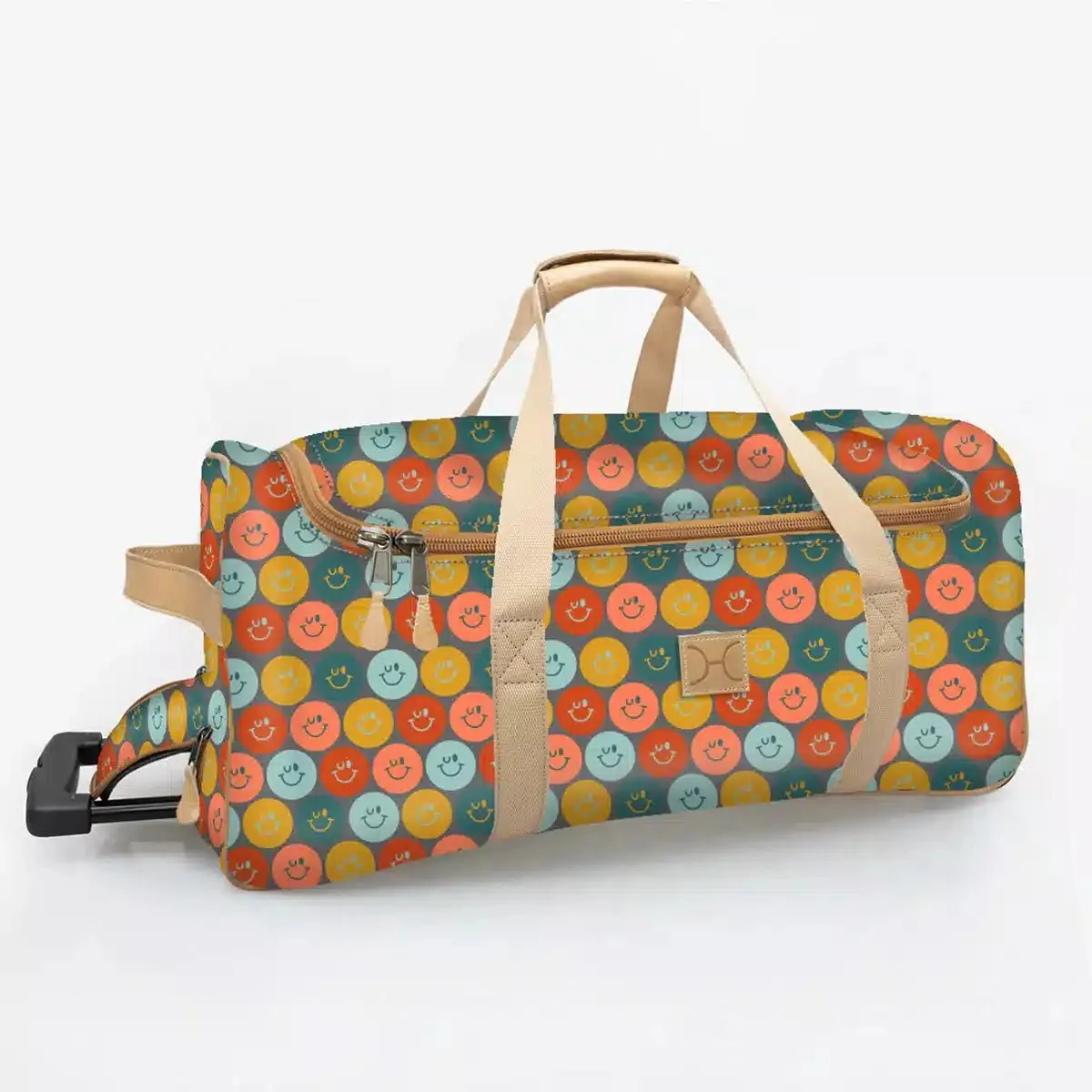 Thandana Laminated Fabric Wheeled Duffel Bag