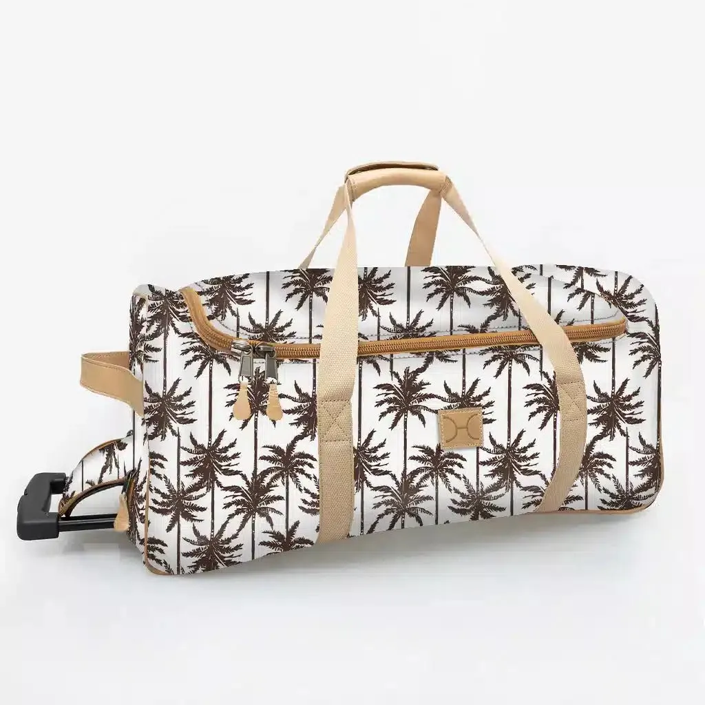 Thandana Laminated Fabric Wheeled Duffel Bag