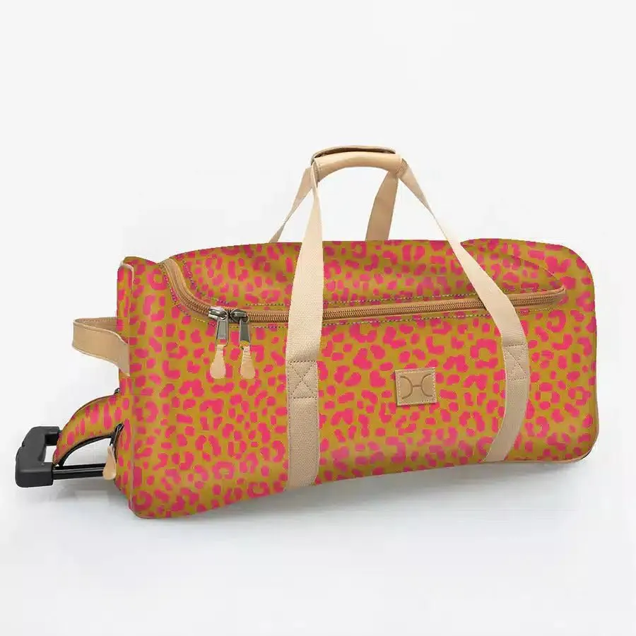 Thandana Laminated Fabric Wheeled Duffel Bag