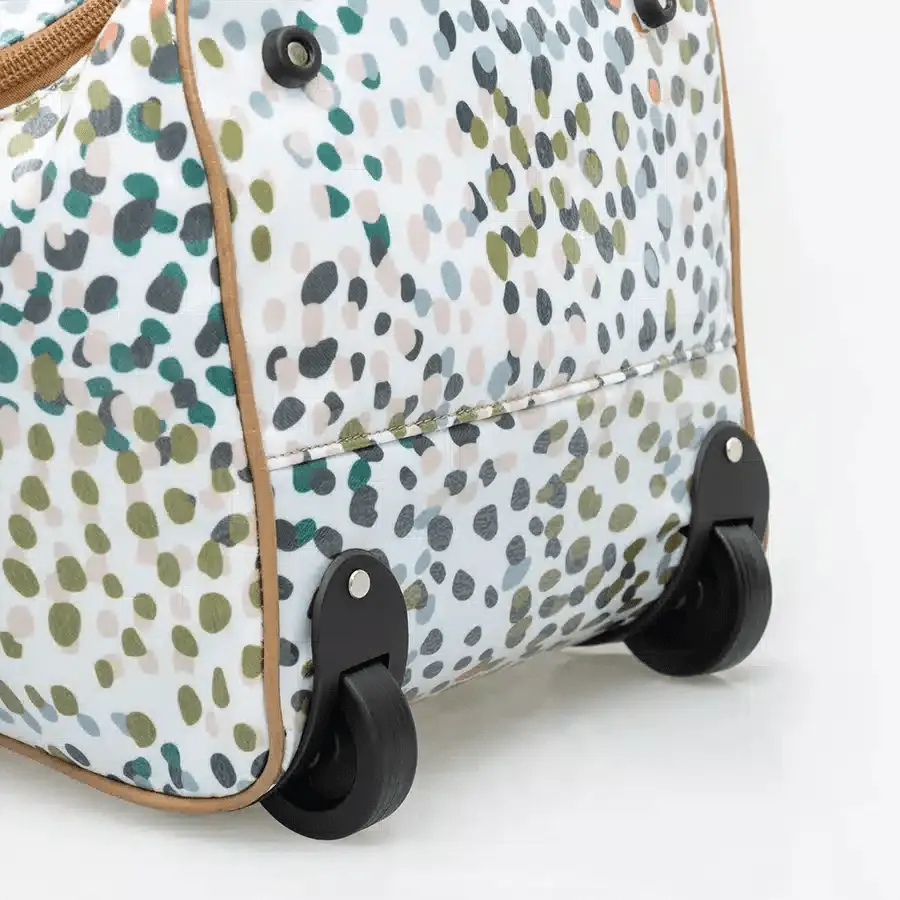 Thandana Laminated Fabric Wheeled Duffel Bag