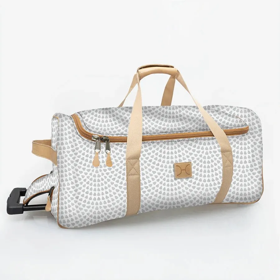 Thandana Laminated Fabric Wheeled Duffel Bag