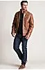 Udo Waxed Lambskin Leather Moto Jacket