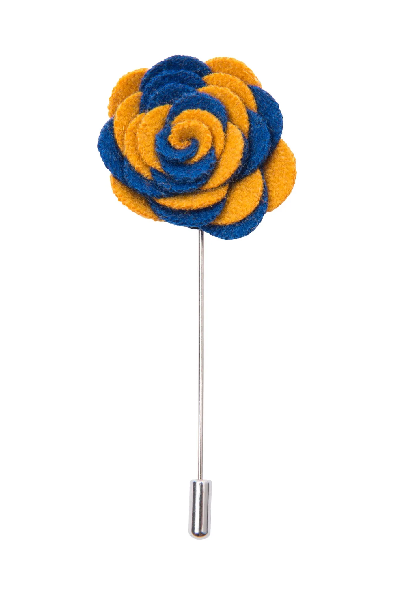 Washington Lapel Flower, Blue / Yellow