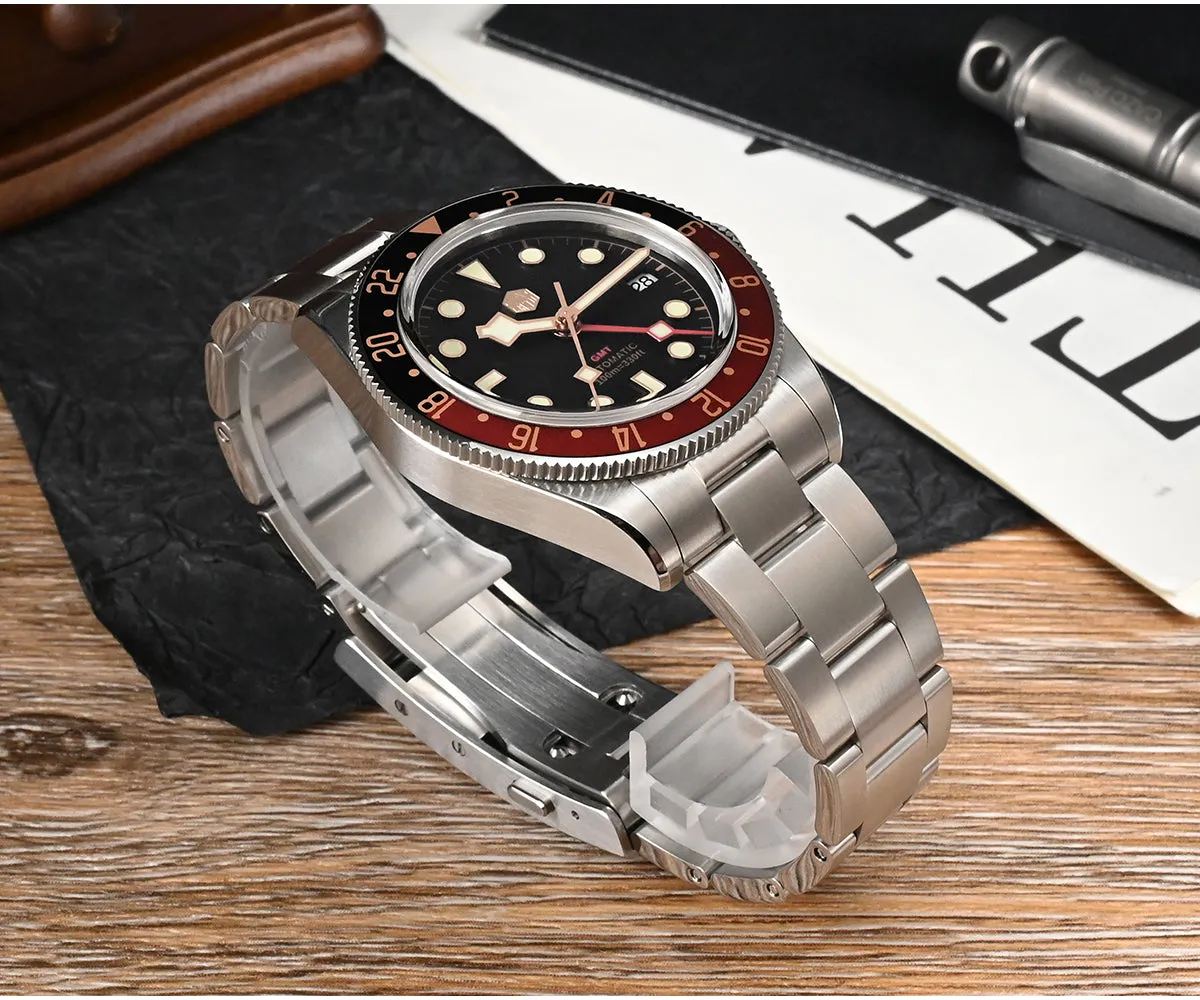 ★Weekly Deals★San Martin NH34 BB58 GMT Watch SN0109 V2