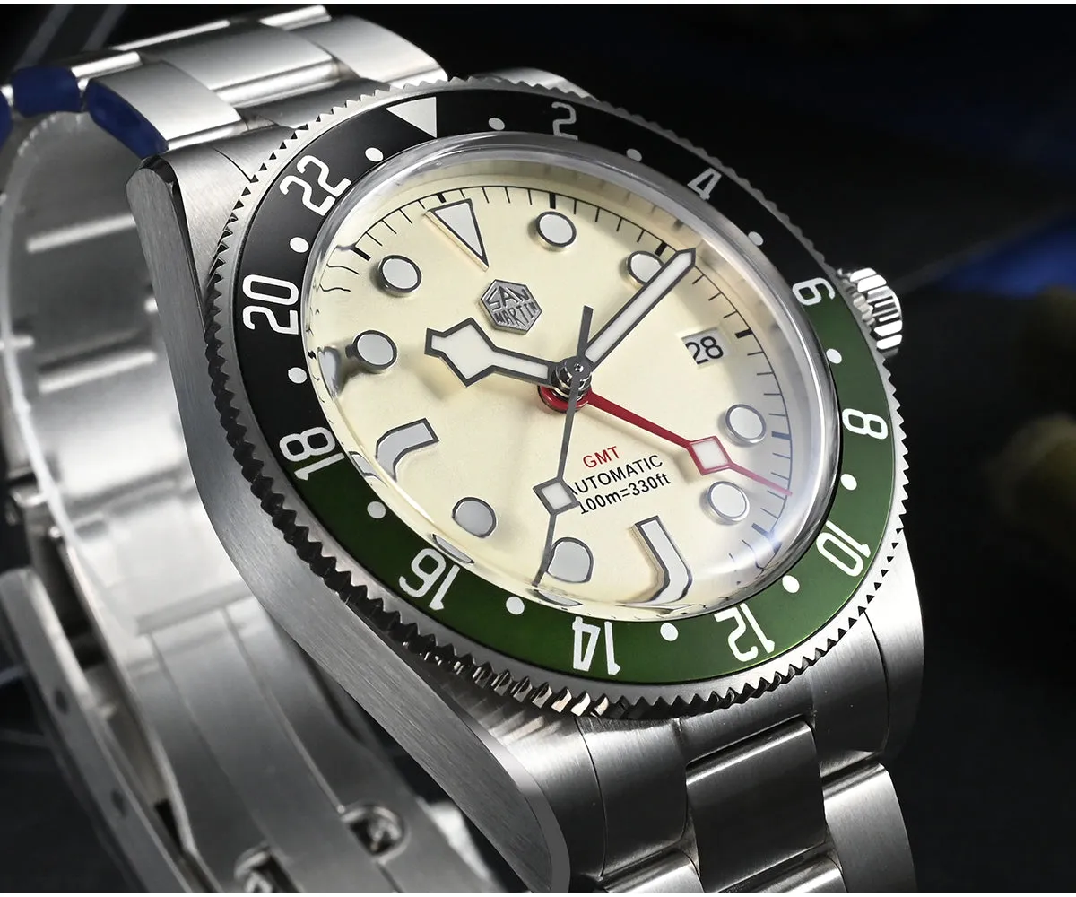 ★Weekly Deals★San Martin NH34 BB58 GMT Watch SN0109 V2