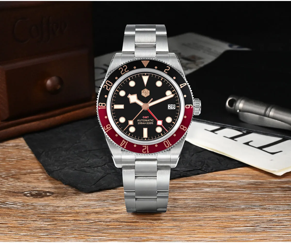 ★Weekly Deals★San Martin NH34 BB58 GMT Watch SN0109 V2