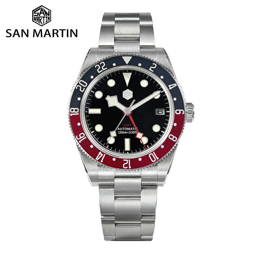 ★Weekly Deals★San Martin NH34 BB58 GMT Watch SN0109 V2