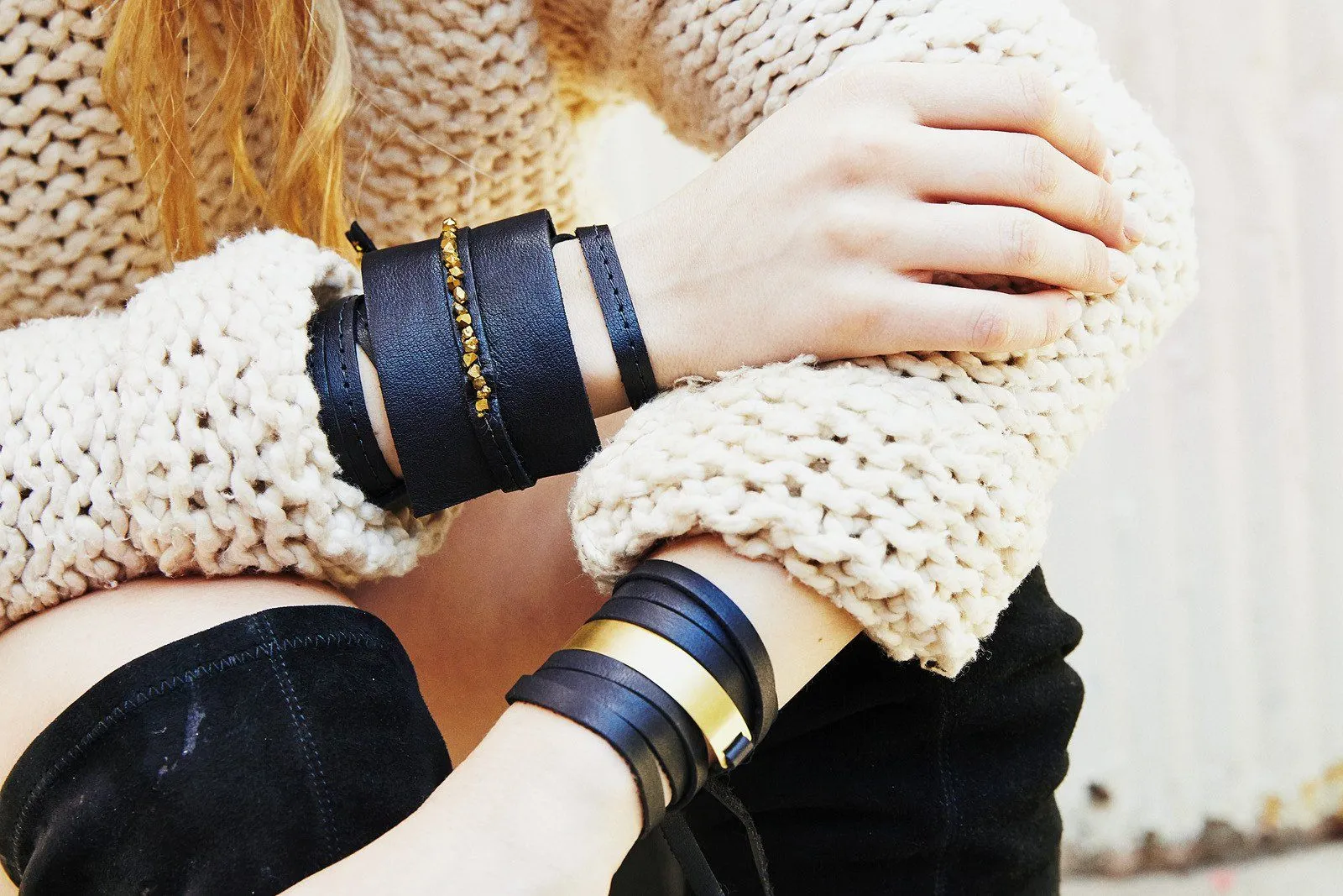 WIDE LEATHER CUFF