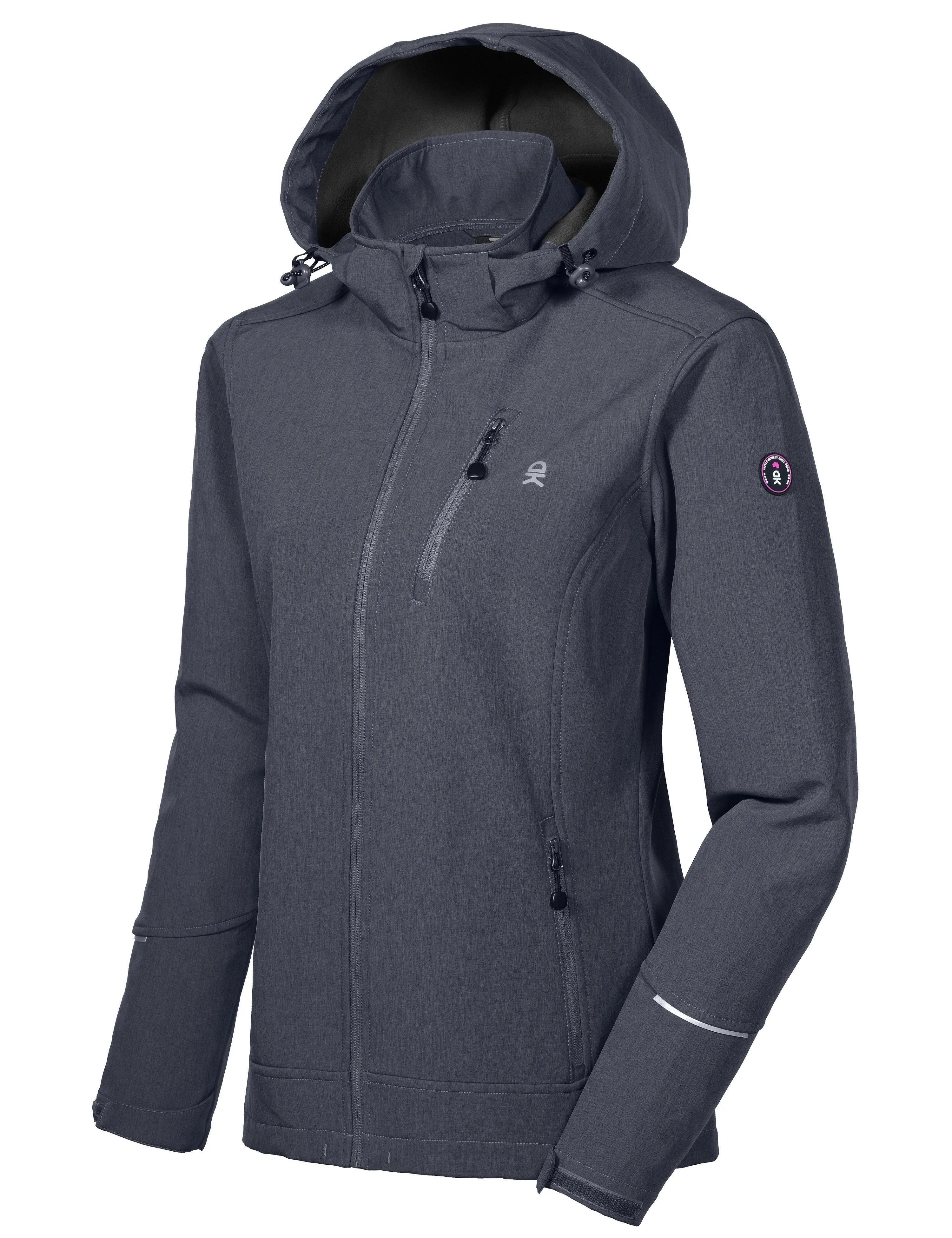 Women's Removable Hood Softshell Ski Jacket