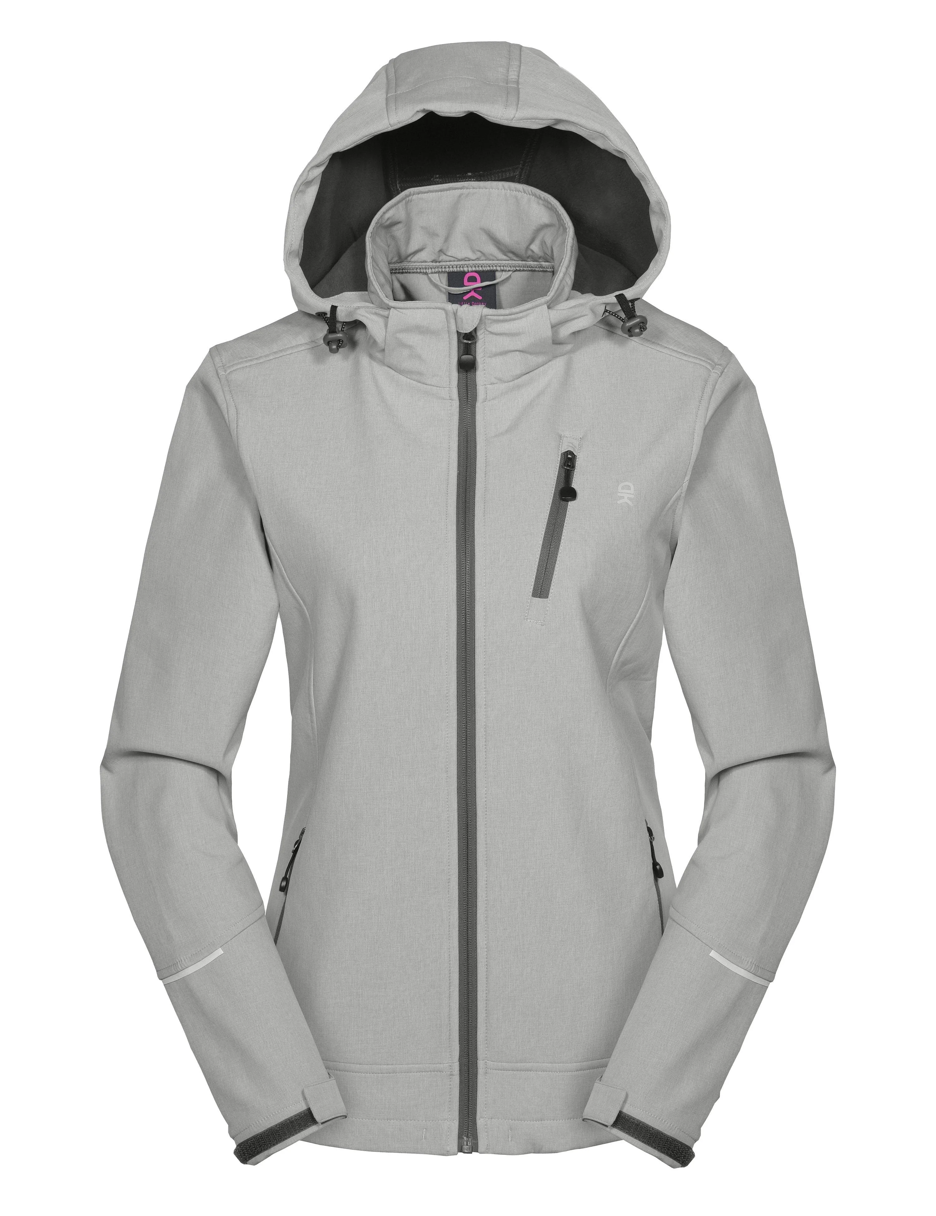 Women's Removable Hood Softshell Ski Jacket