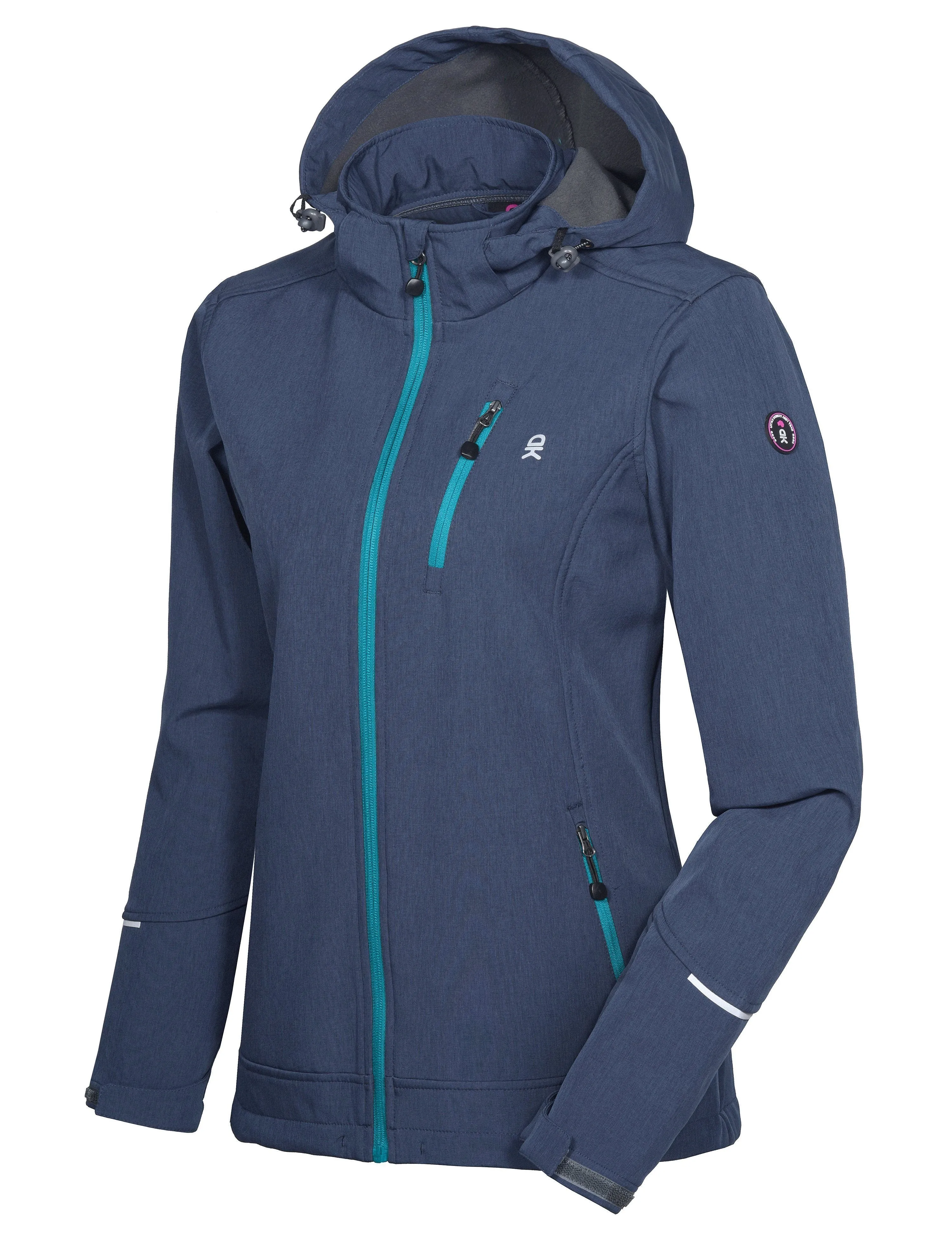 Women's Removable Hood Softshell Ski Jacket