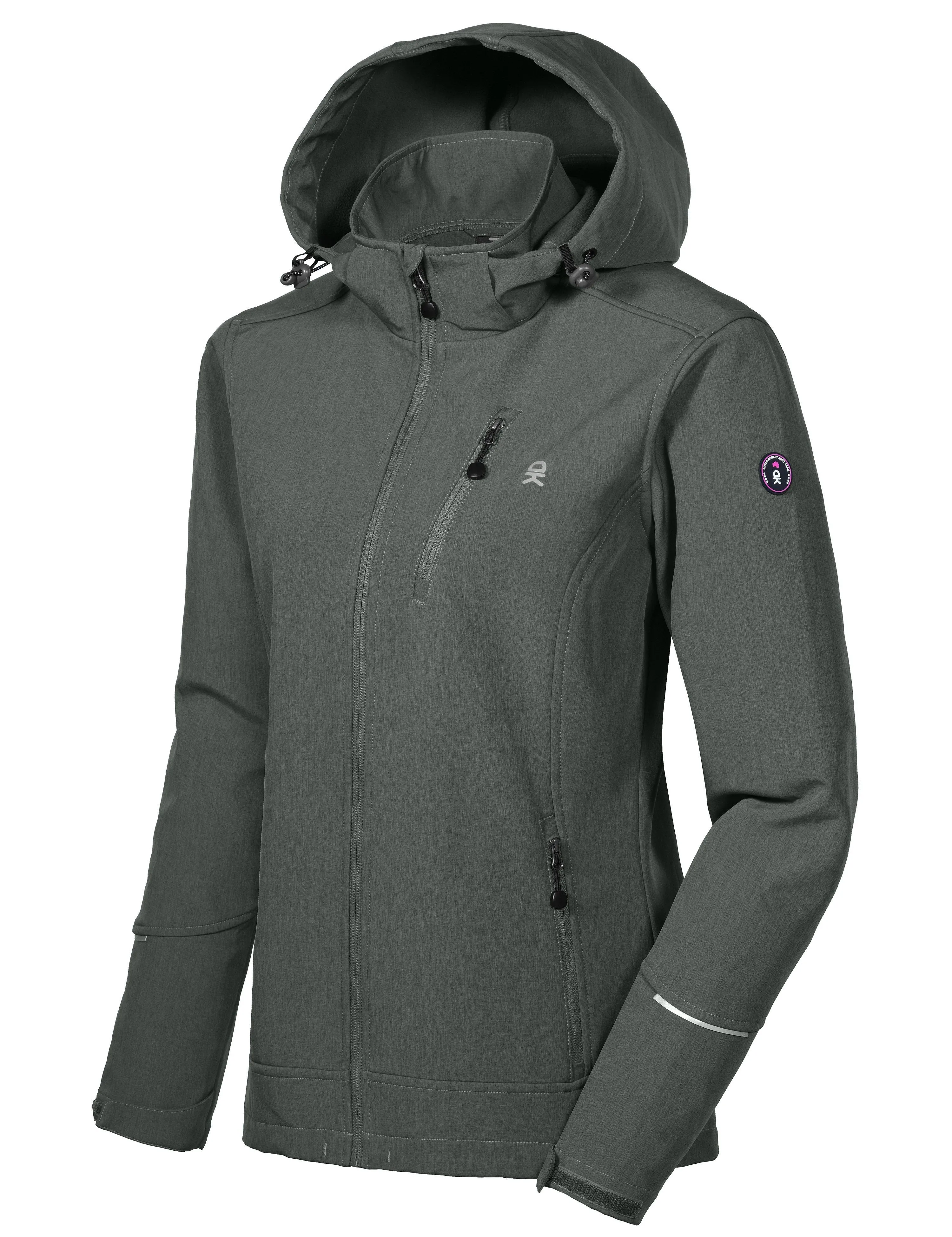 Women's Removable Hood Softshell Ski Jacket